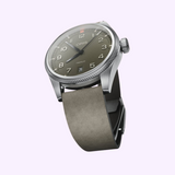 Oris Watches ProPilot Date mechanical watch with a grey dial, Arabic numerals, a date window, and a grey strap.