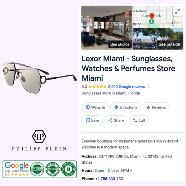 PHILIPP PLEIN Sunglasses SPP111 BLACK GOLD upc: 190605485026