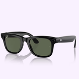 Angular view RAY-BAN 0RW4008 - WAYFARER- 601/71- BLACK SUNGLASSES
