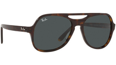 Ray-Ban Sunglasses RB4357 902/R5 58 Powderhorn men’s sunglasses with Havana frame, dark lenses, double bridge, and Ray-Ban logo on lens and temples.