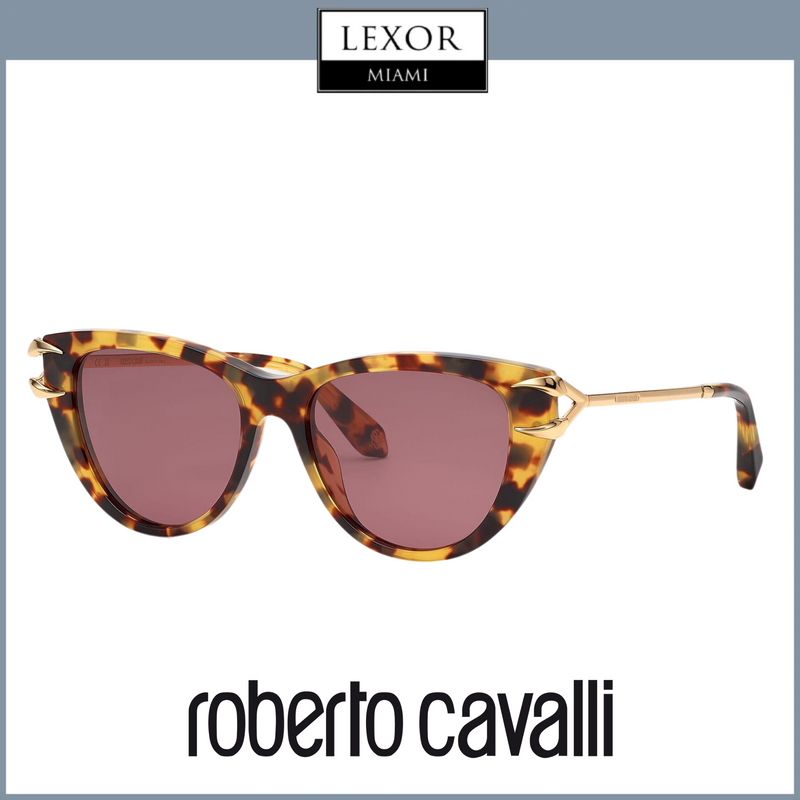 Roberto Cavalli SRC031 55 BLACK Havana Metal e Plásticos Óculos de Sol de Acetato