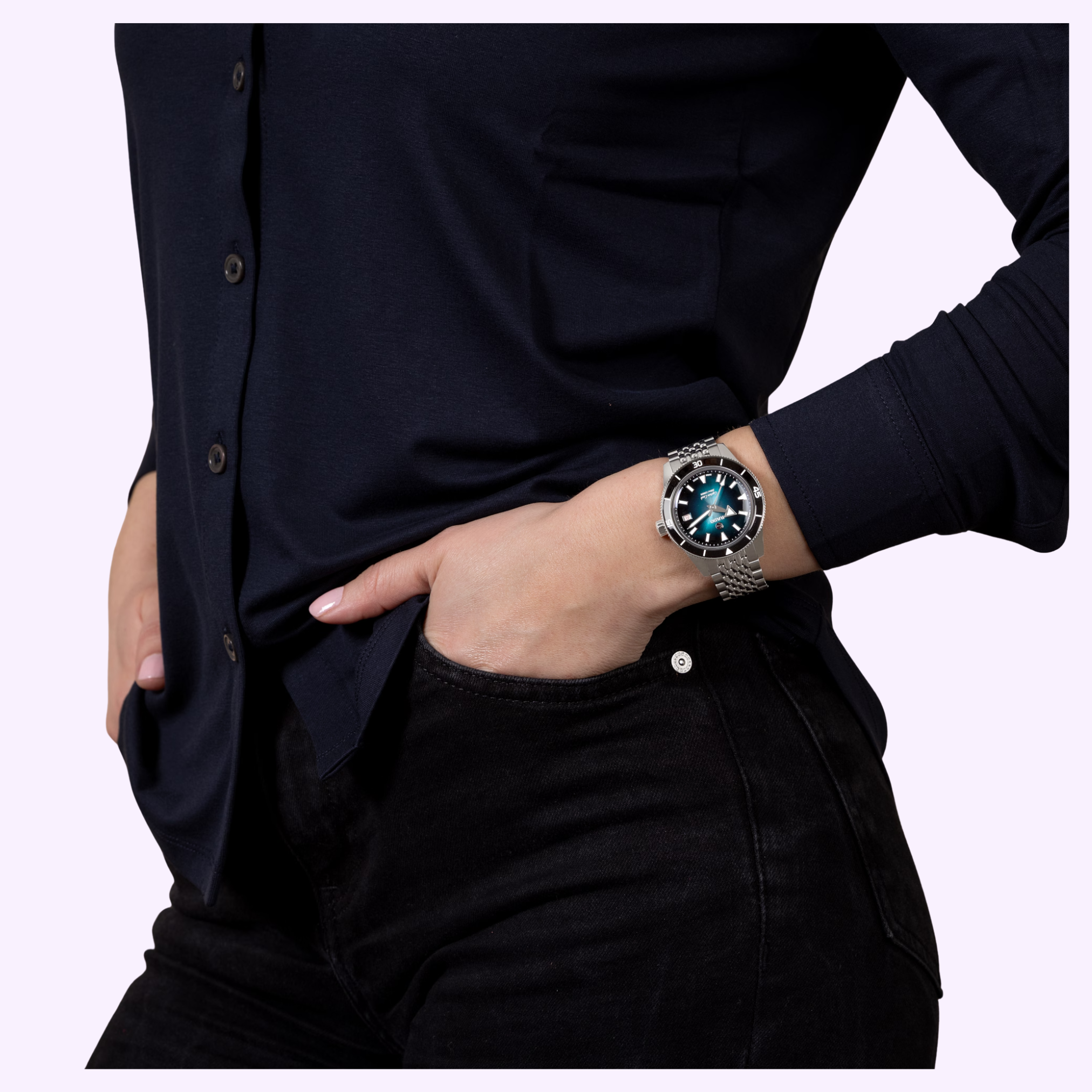 On Model View 2 Rado Watches Captain Cook Automatic R32223213