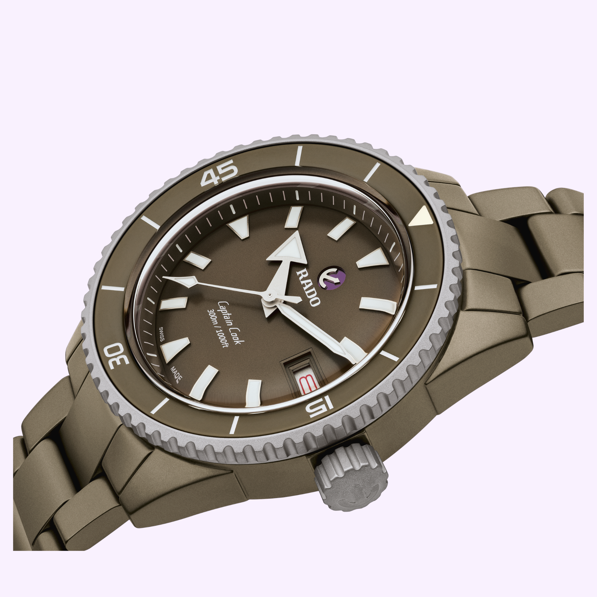 Angle View Rado Watches Captain Cook High-Tech Ceramic Diver R32130312