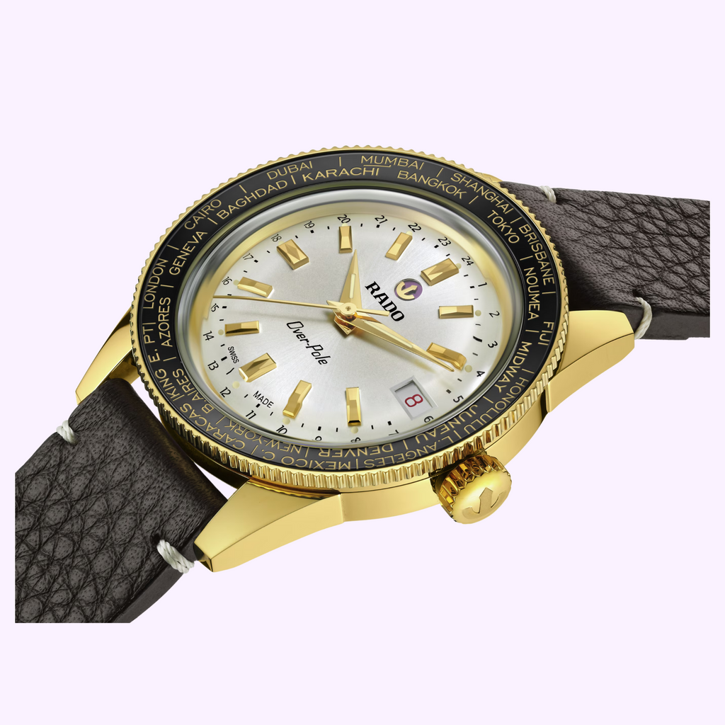 Rado Captain Cook Over-Pole Limited Edition R32193018 leather strap detail