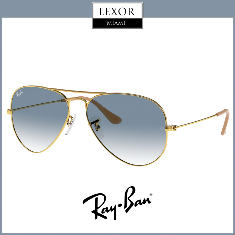 Ray-Ban 0RB3025 001/3F 62 Aviator Unisex Sunglasses