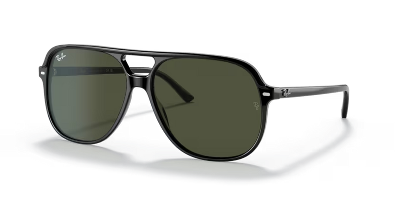 Ray-Ban 0RB2198 901/3160 BILL BLACK W/ GREEN Unisex Sunglasses