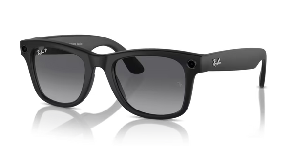 Rayban 0RW4008 Wayfarer Matte Black W/ Polar Gradient Graphite Polarized