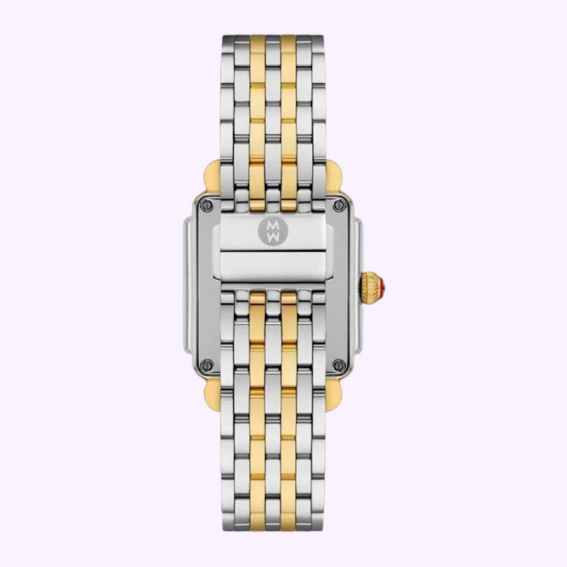 Michele MWW06T000248 Deco Madison Two-Tone 18K Gold-Plated Diamond Women Watches