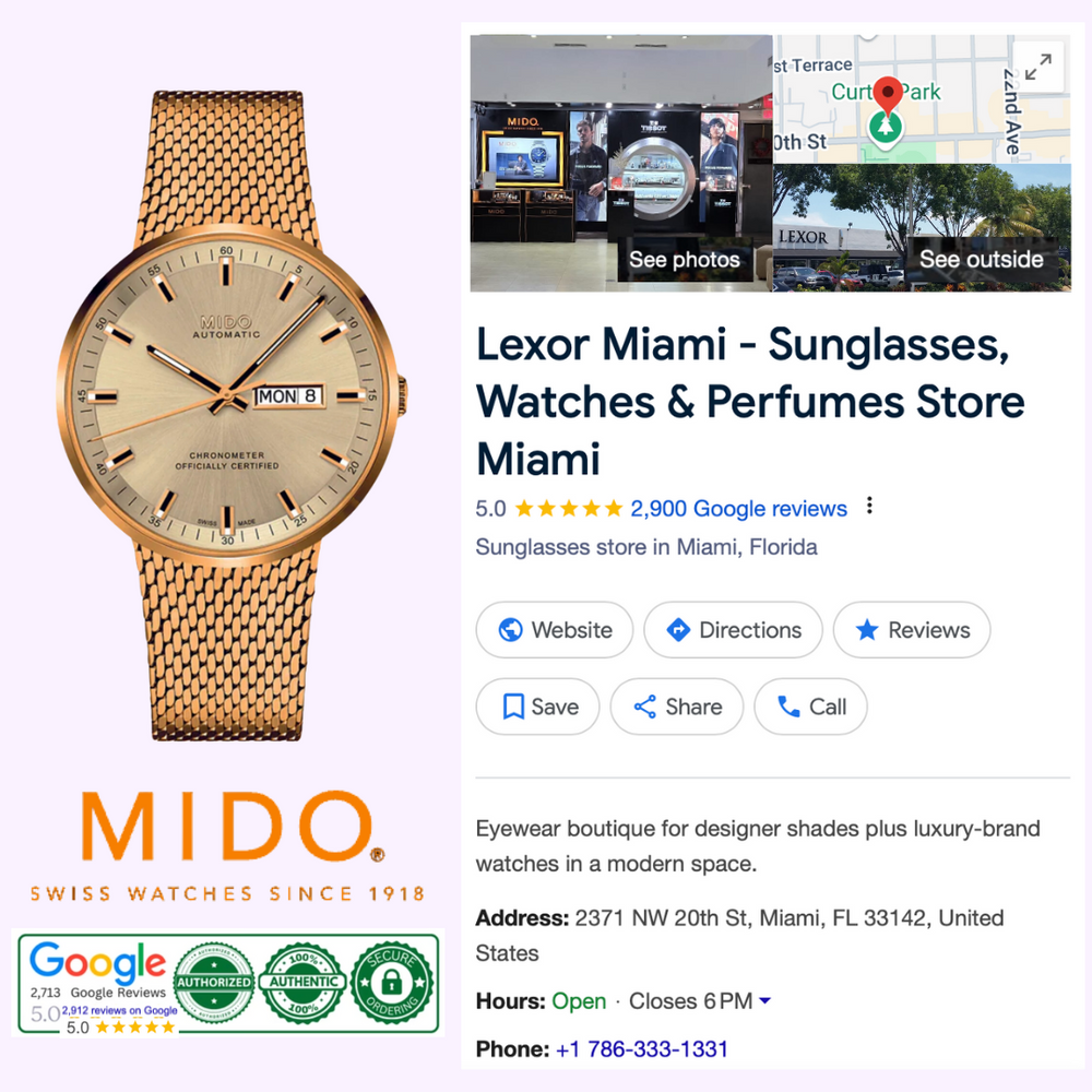 Mido Watches Commander 2 Stainless Steel Strap M0316313302100 Men