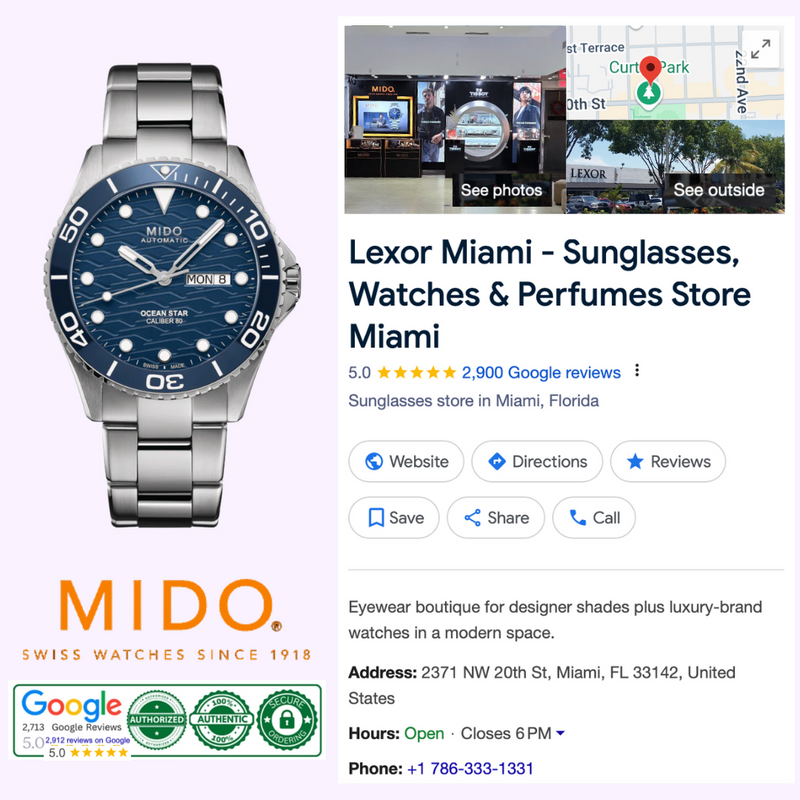Mido M0424301104100 OceanStar 200C Aço Inoxidável Pulseira Relógios Masculinos