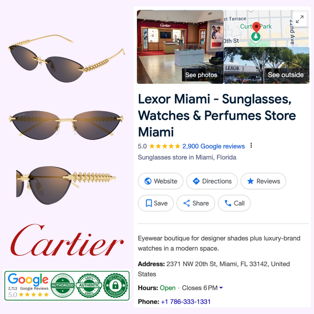 Cartier Sunglasses CT0543S-003 Women – Lexor Miami