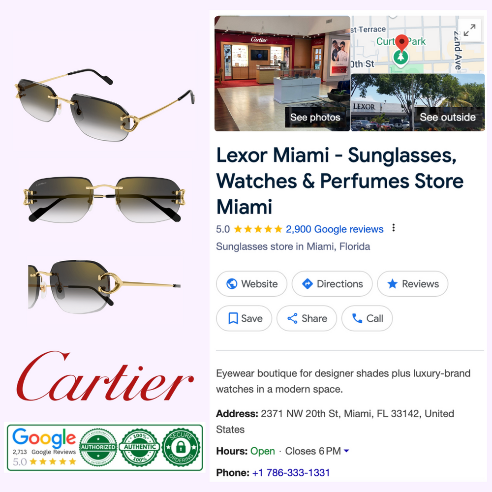 Cartier Sunglasses CT0468S-001 58 Men upc 843023175825 – Lexor Miami
