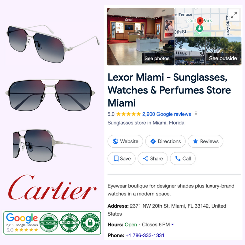 Gafas de sol Cartier CT0230S 004 59 de metal para hombre