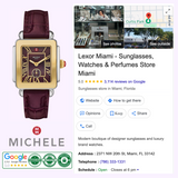 Michele Watches Deco Sport Mid Gold-Plated Dark Cherry Leather Watch MWW06H000003