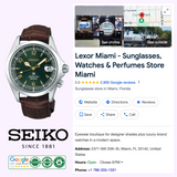 Seiko Watches Prospex Luxe Alpinist SS Automatic Green Dial SPB121 Men