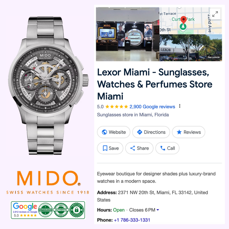 Mido Watches Multifort Skeleton Chronograph M0386621106000