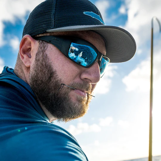 Gafas de sol Revo RE 1202 01 BL Dune Matte Black Blue Water para hombre