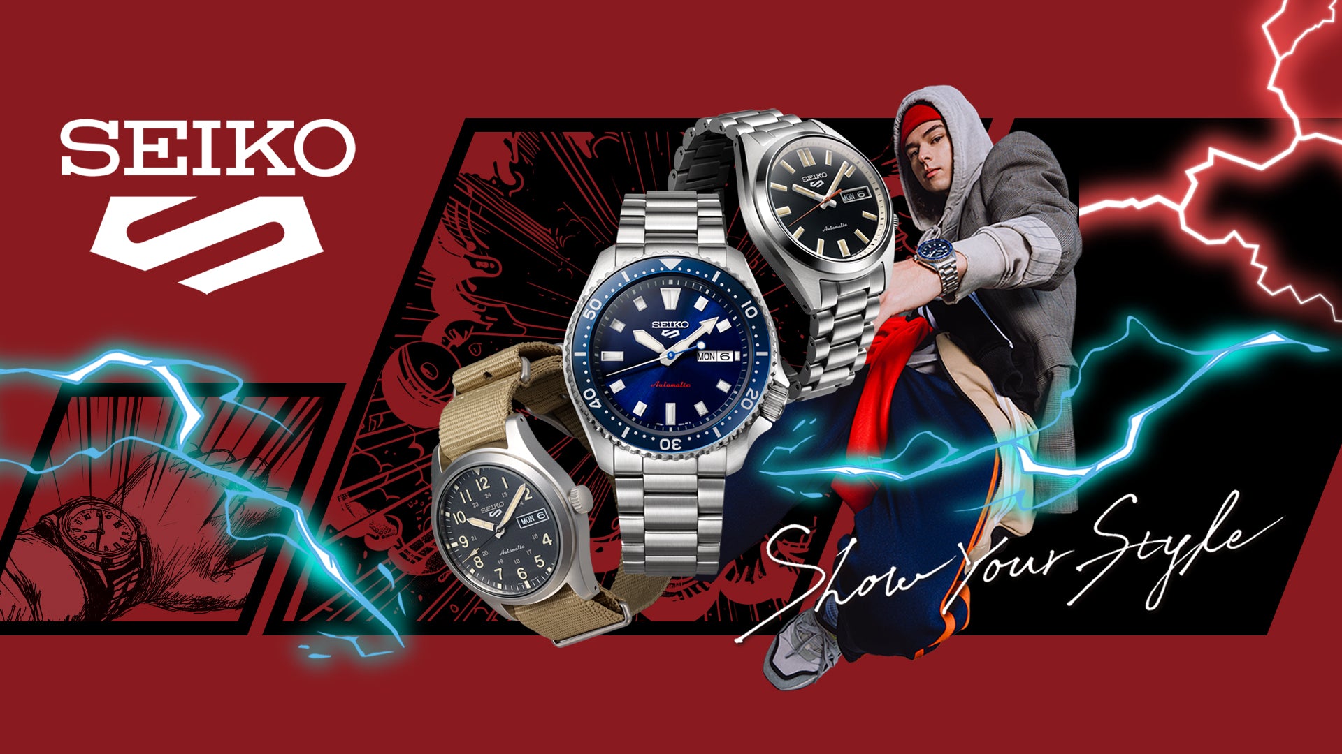 Seiko Sport watches lifestyle banner at Lexor Miami
