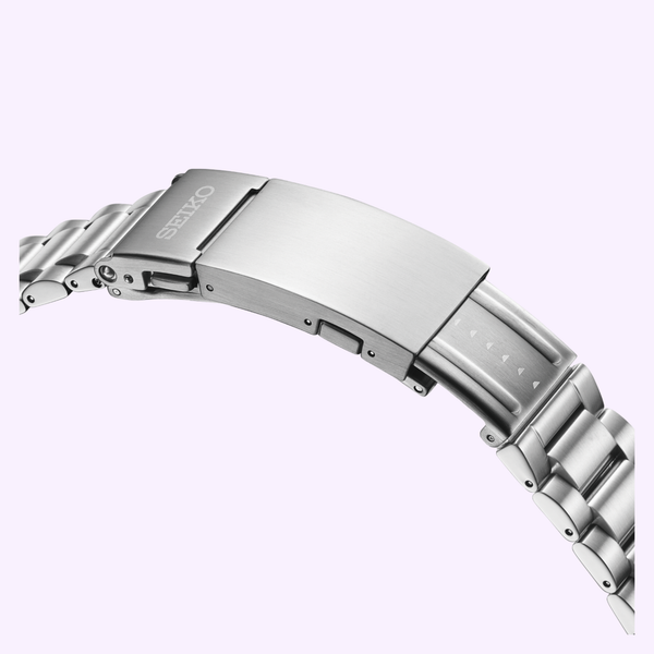 Side view of Seiko Prospex HBC002 stainless steel case and crown