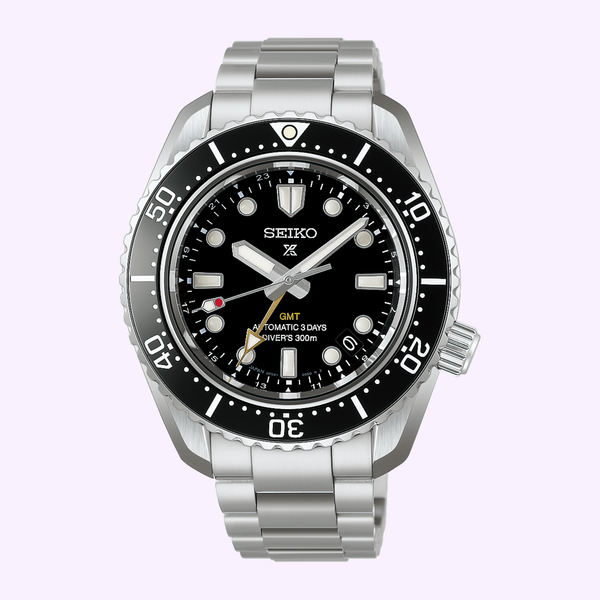 Seiko Prospex HBC002 1968 Heritage Diver GMT black dial watch at Lexor Miami