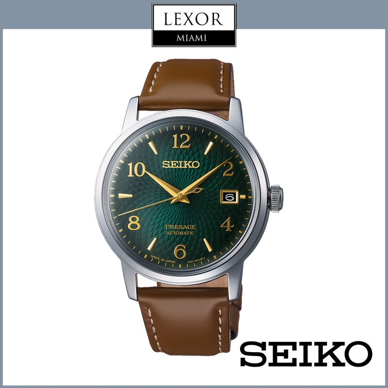 Seiko Watches Presage Cocktail Time SS Automatic Green Dial SRPE45 Men Lexor Miami