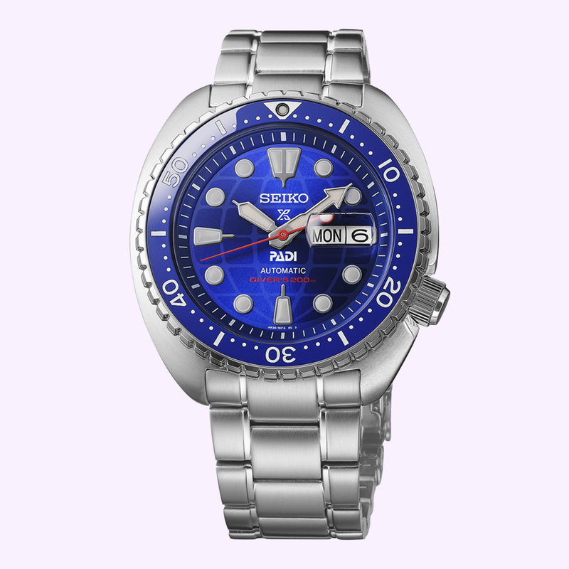 Seiko Prospex HBB002 with unidirectional ceramic bezel and luminous hands and markers