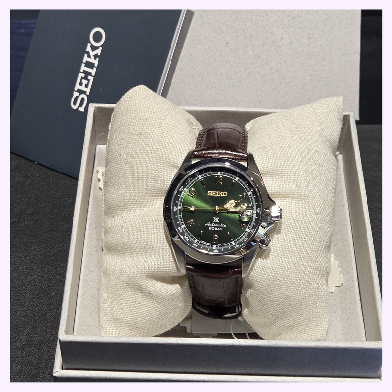 Relojes Seiko Prospex Luxe Alpinist SS Automático Esfera Verde SPB121 Hombres