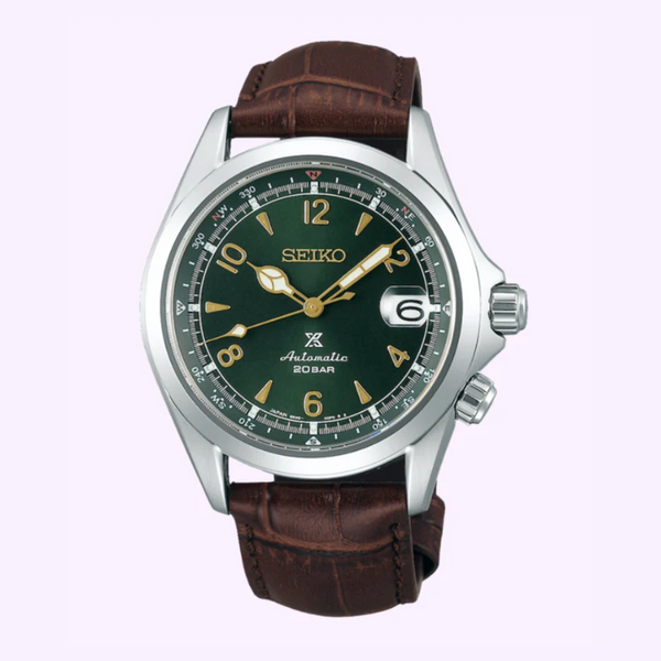 Seiko Relógios Prospex Luxe Alpinist SS Automático Mostrador Verde SPB121 Masculino