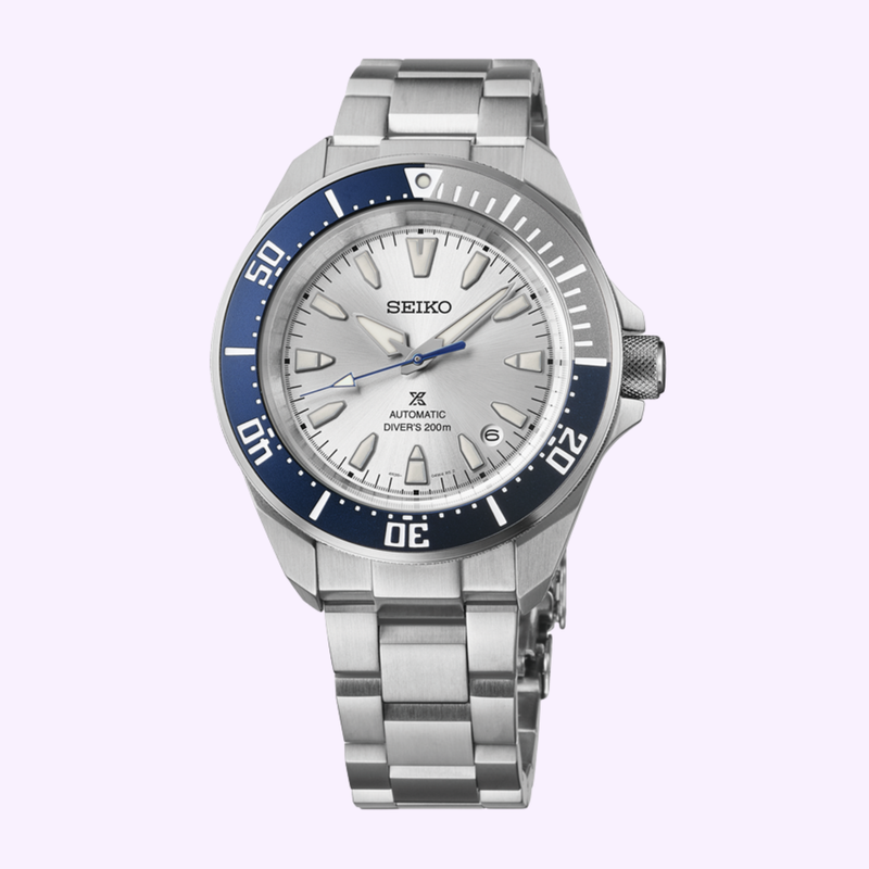 Seiko Watches Prospex Sea HBB001 Limited Edition angle view showing the Samurai-inspired case