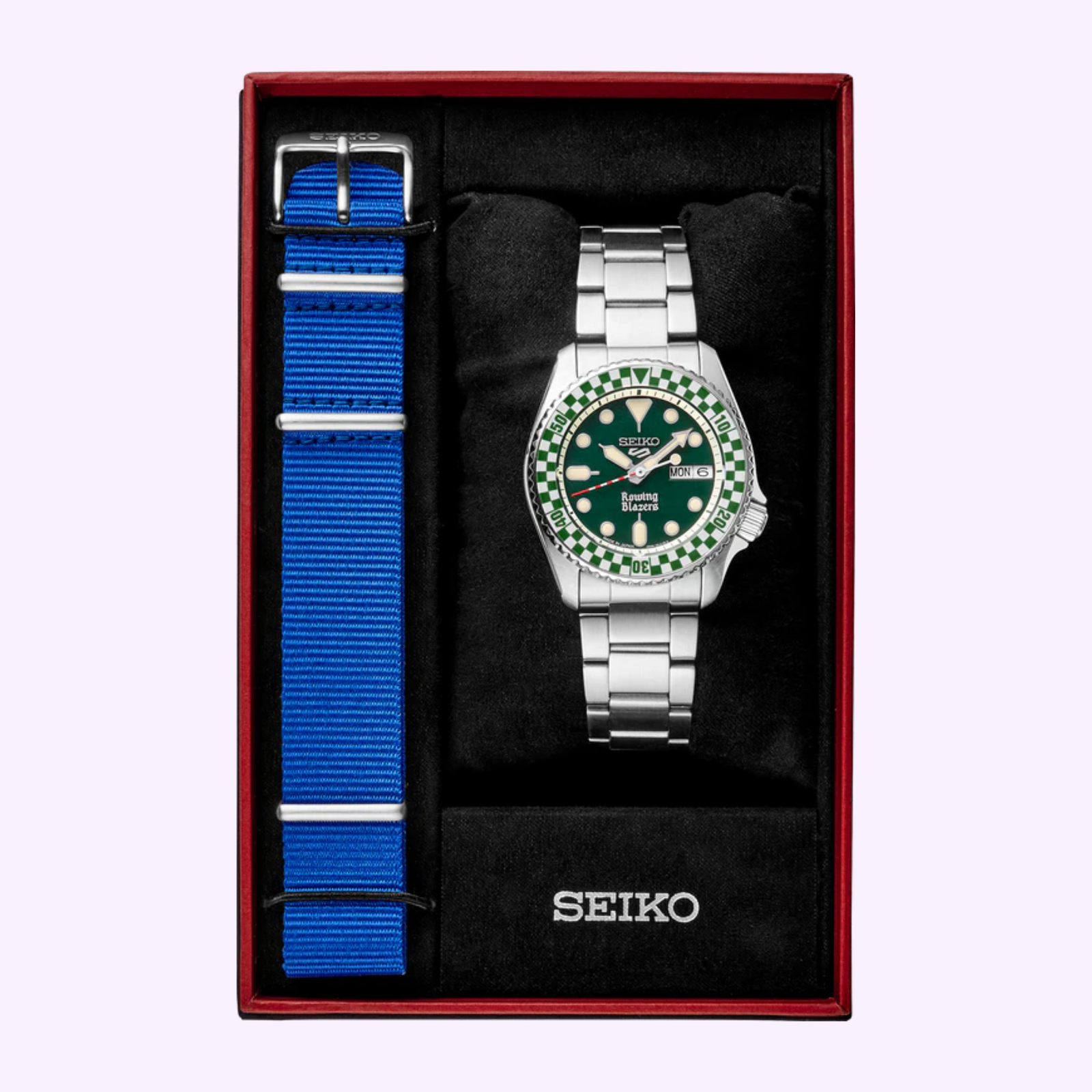 Seiko 5 Sports x Rowing Blazers SRPM19 blue limited edition watch