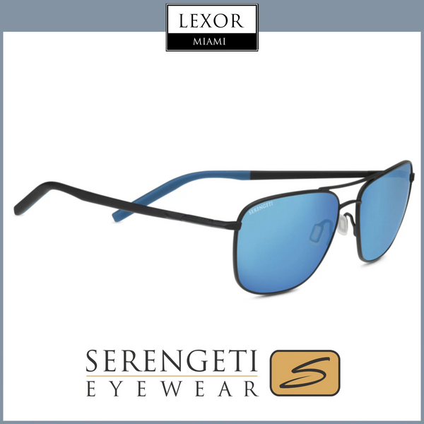Gafas de sol Serengeti SPELLO Negro mate Patillas azul mate 8797