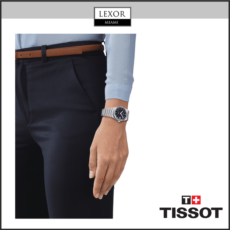Relógio TISSOT T1372071104100 PRX UNISEX PW80 SS BR BL IND 35MM