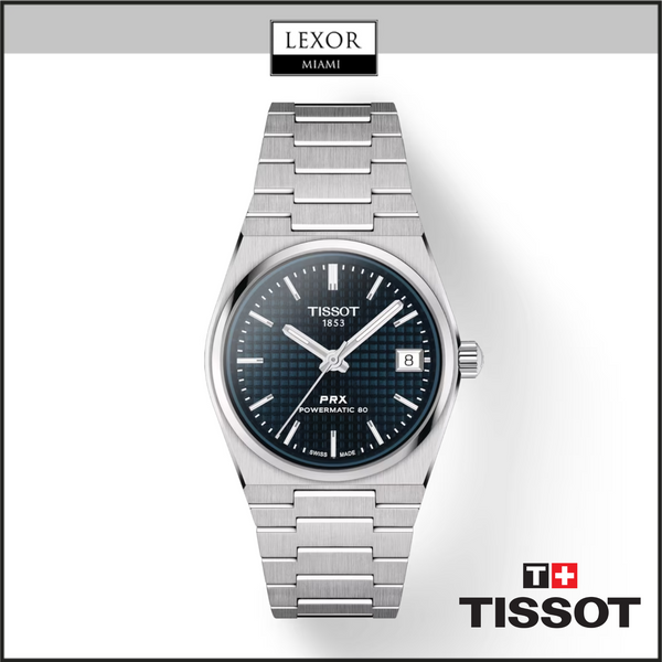 TISSOT T1372071104100 PRX UNISEX PW80 SS BR BL IND 35MM Watch