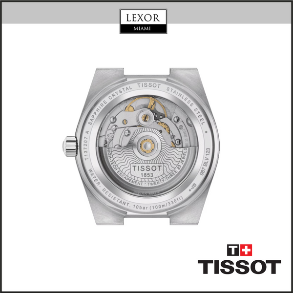 TISSOT T1372071105100 PRX UNISEX PW80 SS BR BK IND 35MM Watch