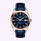 Front View TISSOT T9274074604100 GENTLEMAN POWERMATIC 80 SILICIUM SOLID 18K GOLD BEZEL