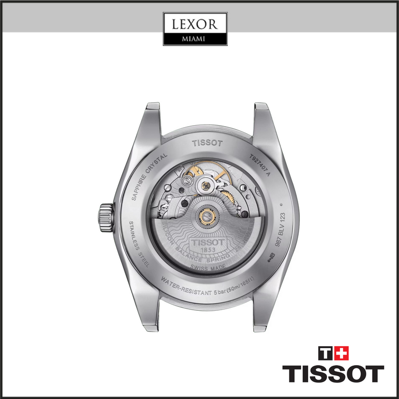 TISSOT T9274074604100 GENTLEMAN POWERMATIC 80 SILÍCIO SÓLIDO BISEL DE OURO 18K