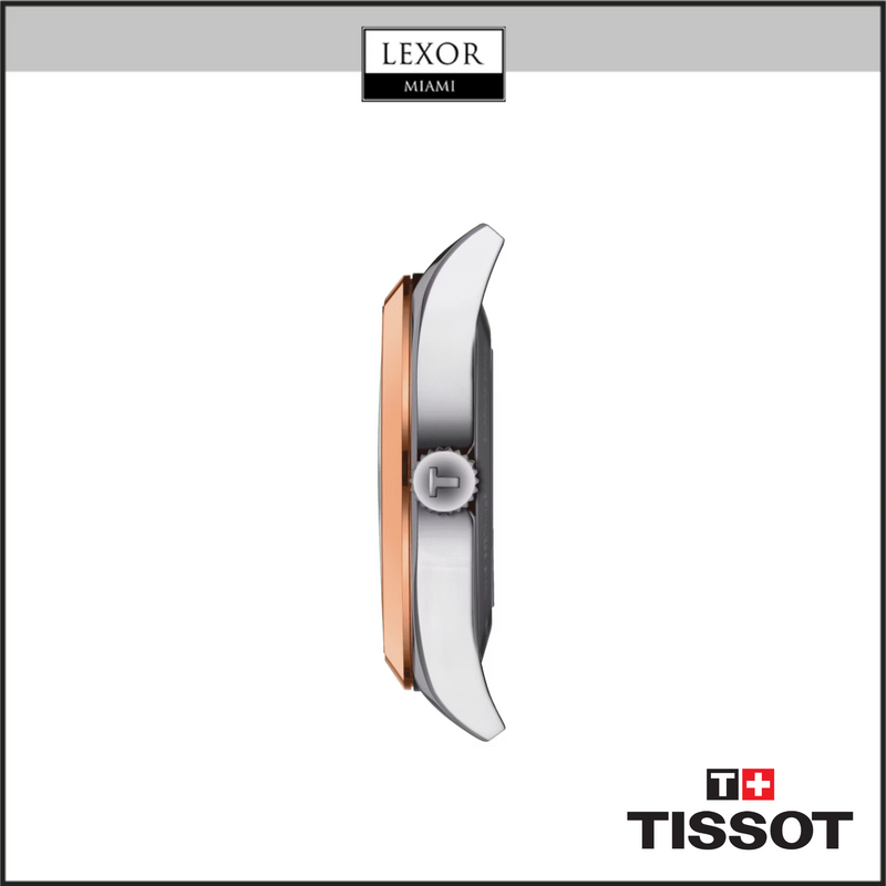 TISSOT T9274074604100 GENTLEMAN POWERMATIC 80 SILÍCIO SÓLIDO BISEL DE OURO 18K