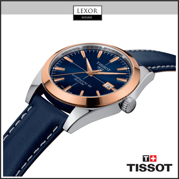 TISSOT T9274074604100 GENTLEMAN POWERMATIC 80 SILICIUM SOLID 18K GOLD BEZEL