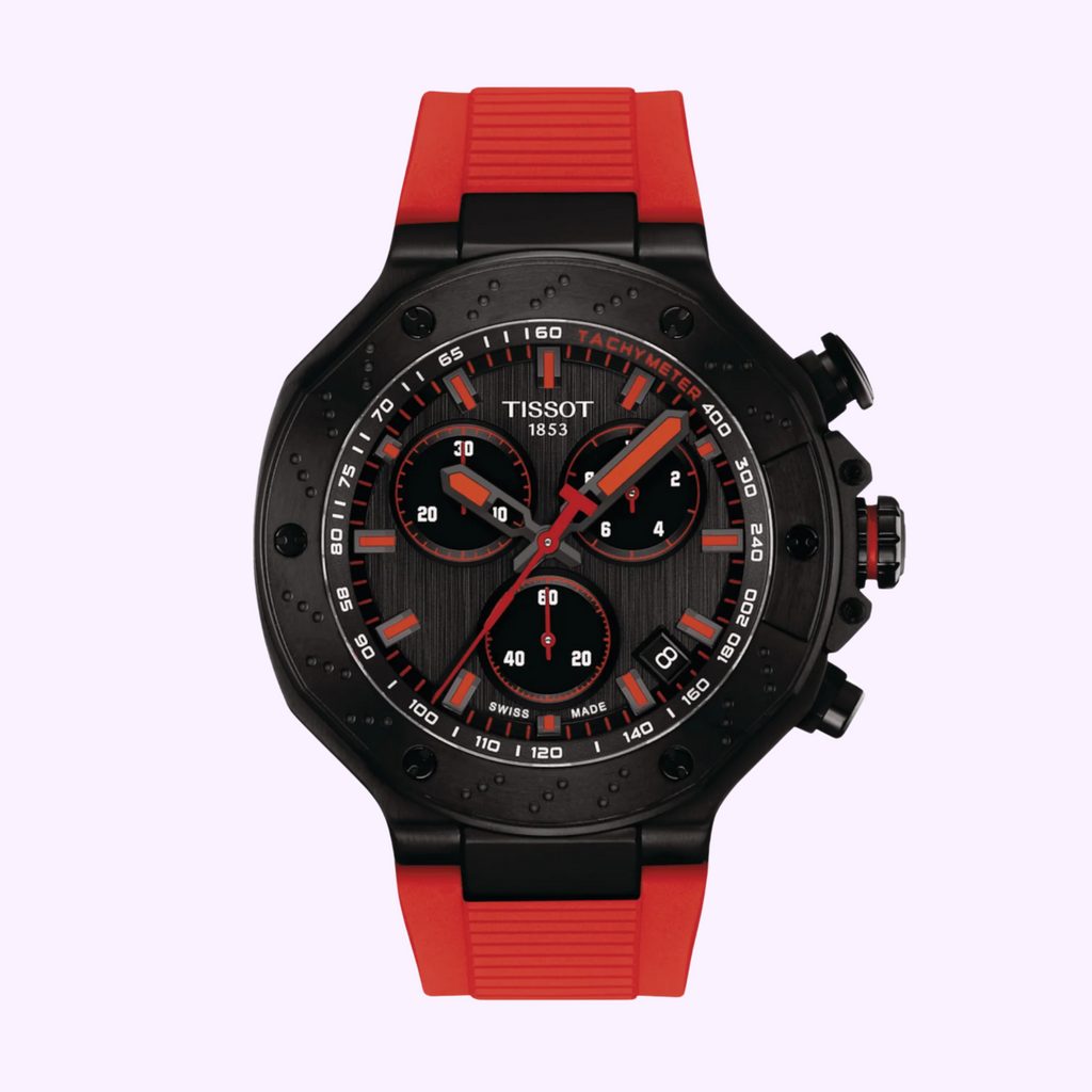 TISSOT クロノグラフ 腕時計 ブラック/レッド TISSOT-Watches-T-Race-Quartz-
