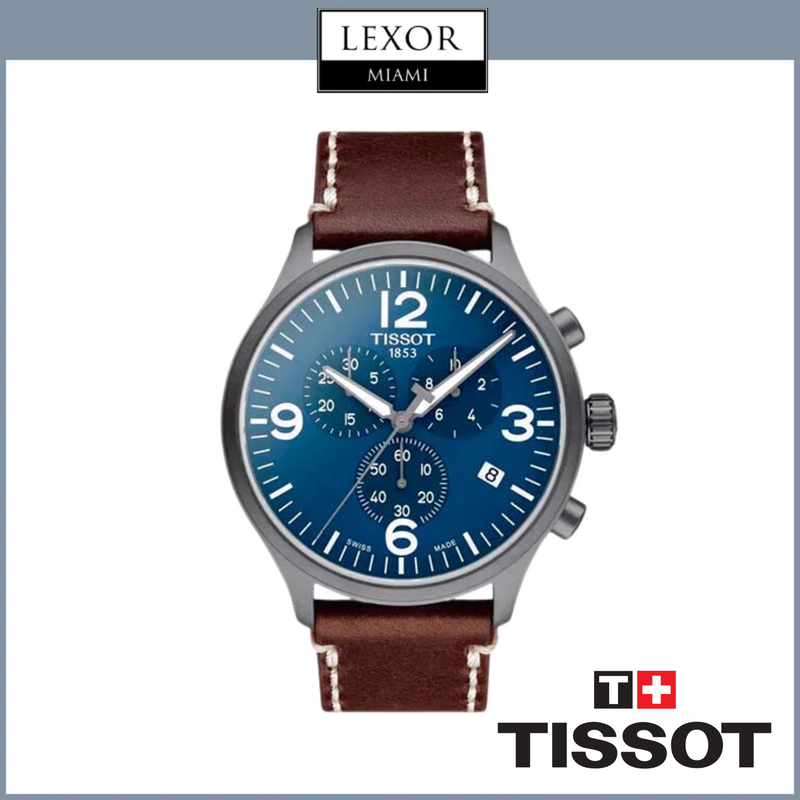 Tissot T1166173604700 T-Sport Chronograph Brown Leather Strap Relógios Masculinos