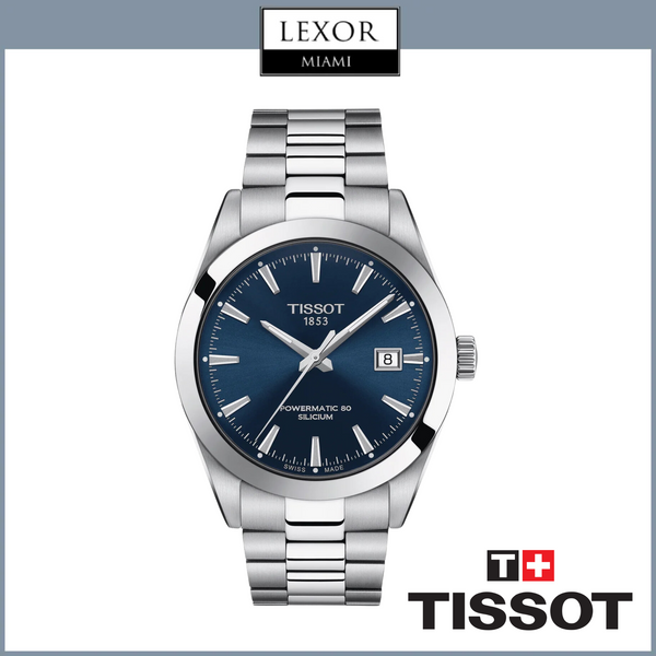 Tissot T127.407.11.041.00 Gentleman PowerMatic 80 Silicium Stainless Steel Strap Men Watches