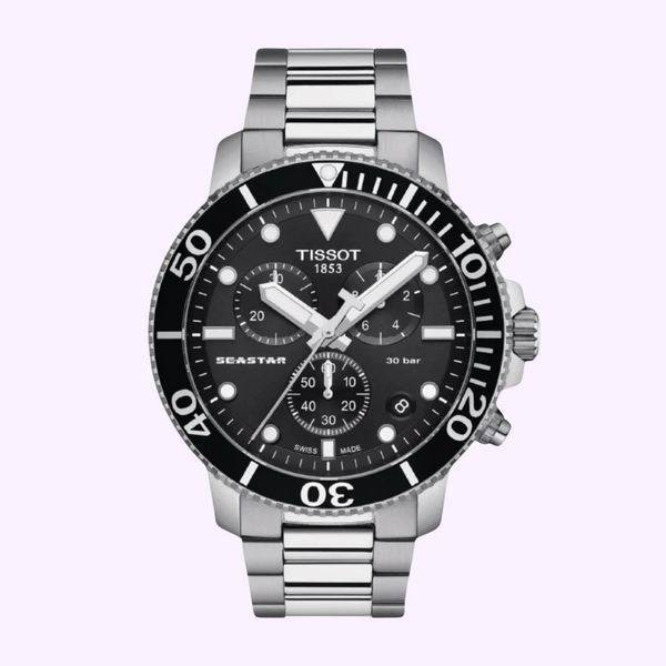 Tissot T1204171105100 Seastar 1000 Chronograph Steel Strap Men Watches