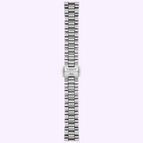 Silver-tone metal bracelet for the Tissot Watches Desir T1522231103600 watch, featuring a deployment clasp engraved with TISSOT and 1853.