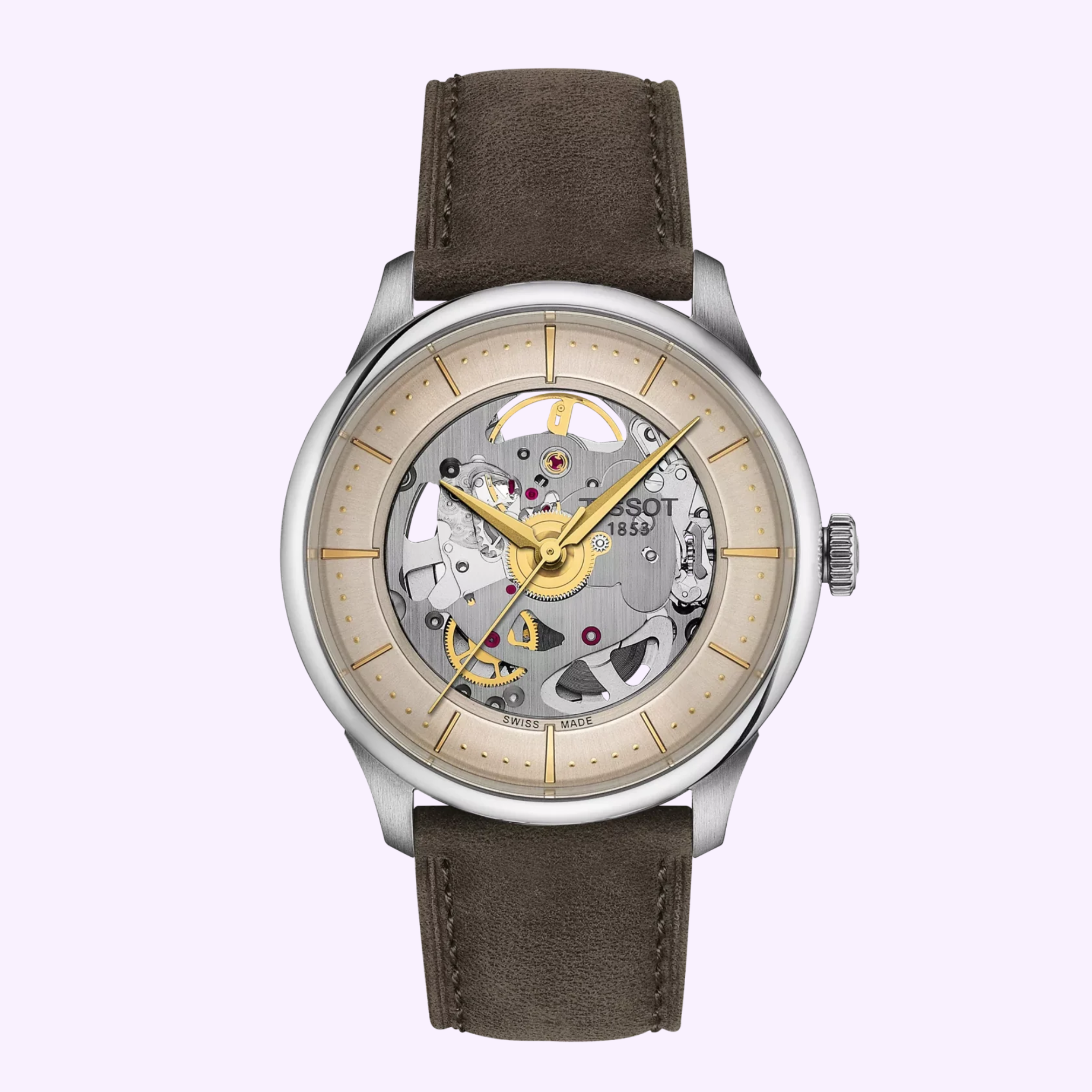 Front View Tissot Watches Seastar Chemin Des Tourelles Skeleton 39mm T1398361626100