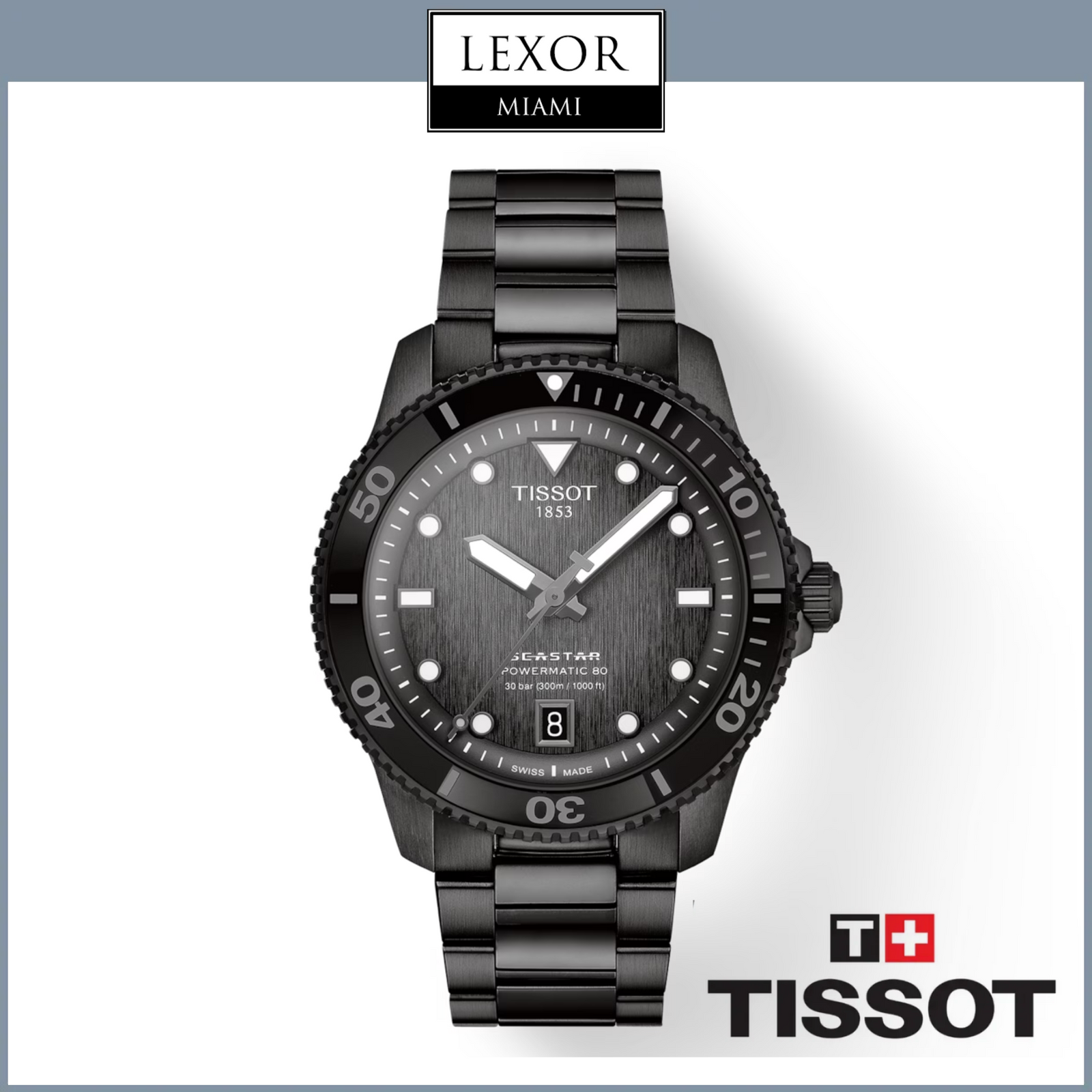 Tissot Watches T1208073305100 TISSOT SEASTAR 1000 POWERMATIC 80