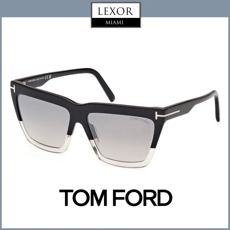 Amazon.com: Tom Ford RAVEN FT 1036 Shiny Black/Dark Grey
