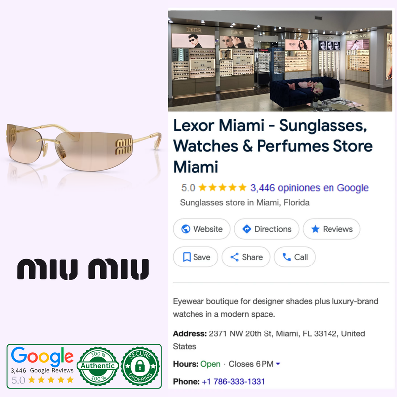 Miu Miu 0MU A51S 5AK20P 75 Sunglasses | Lexor Miami Authorized Dealer