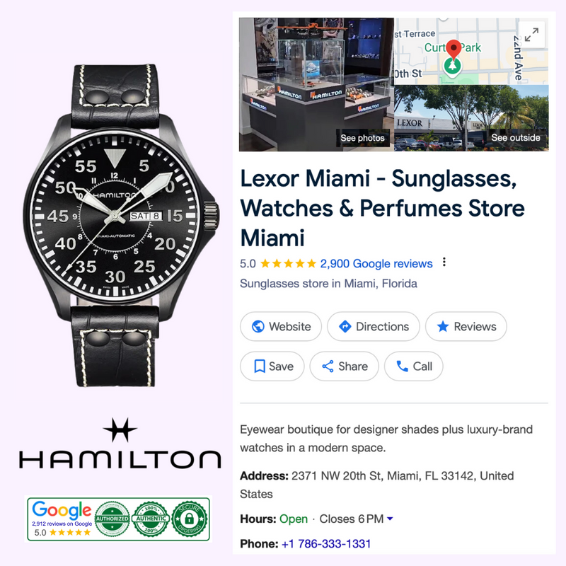Hamilton Khaki Aviation Pilot Auto Day Date Men Watch H64785835