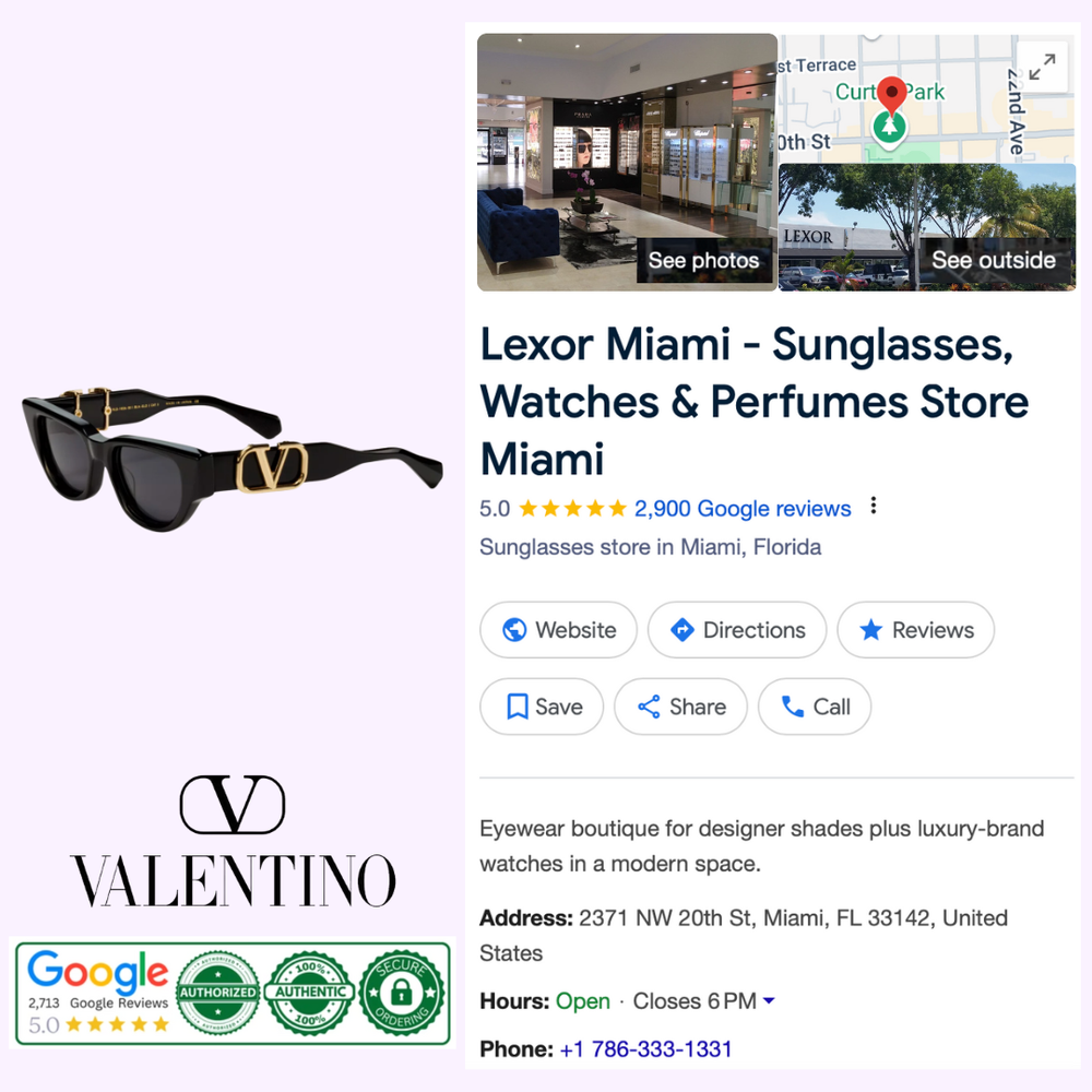 Valentino II VLS-103A-50 Woman Sunglasses – Lexor Miami