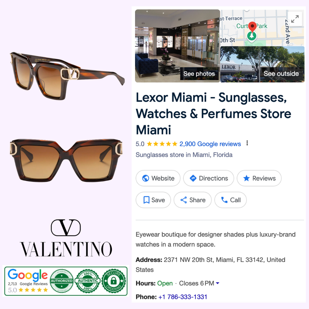 Valentino I VLS-107B-55 Woman Sunglasses – Lexor Miami